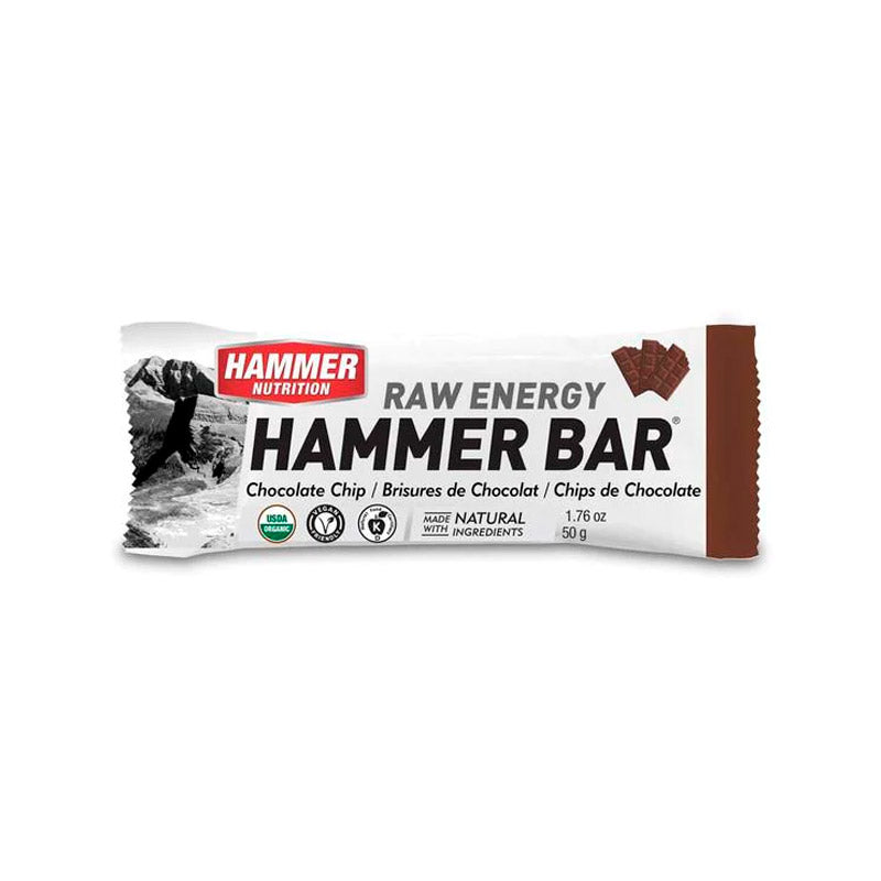Barra de nutrición HAMMER NUTRITION Sabor Chocolate Chip / Consumo previo y posterior al entrenamiento